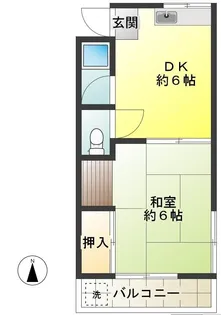 追川ハイツ【2階】の間取り