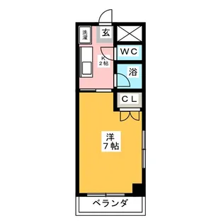 ハイツ竹長【2階】の間取り