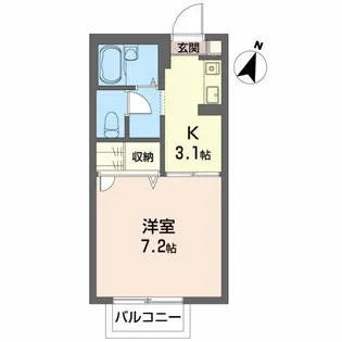 ジュネス古高山II【1階】の間取り