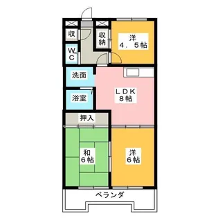ハイツドエル【3階】の間取り