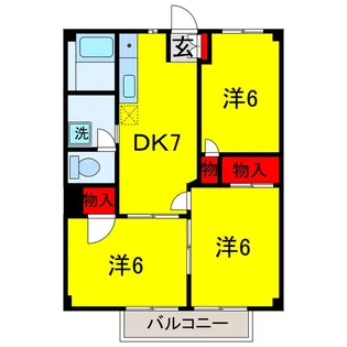 NewグリーンハイツB【2階】の間取り