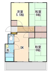 グリーンパークマンション【1階】の間取り