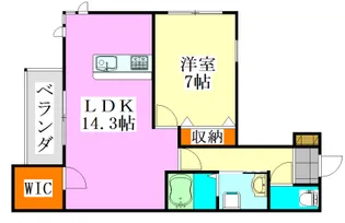 ベイサージュ東船橋【2階】の間取り