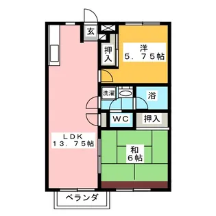 パストラーレ日永2号棟【2階】の間取り