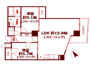 アムール【5階】の間取り