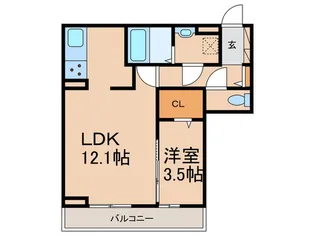 グランツ アルファ【3階】の間取り
