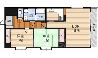 二番館マンション【3階】の間取り