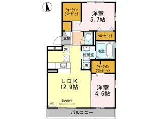 黒石ヒルズ【1階】の間取り