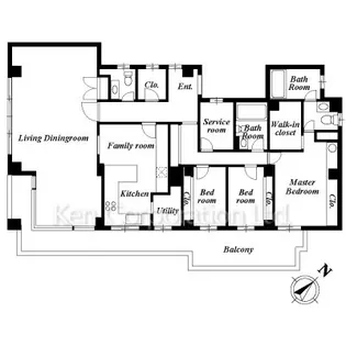 エルシオン南青山【1階】の間取り