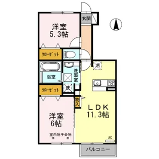ビュー瀬原田【1階】の間取り