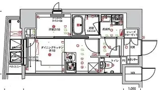 フェルクルールプレスト池袋WEST【13階】の間取り