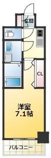 S-RESIDENCE三国WEST【7階】の間取り