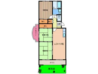 プレステージ和白I【1階】の間取り