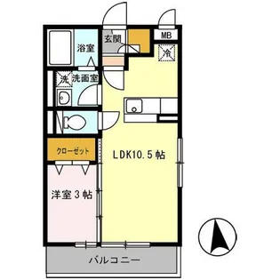 グリーンコート【3階】の間取り