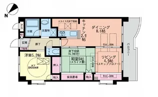 ペイサージュ白鳥【2階】の間取り