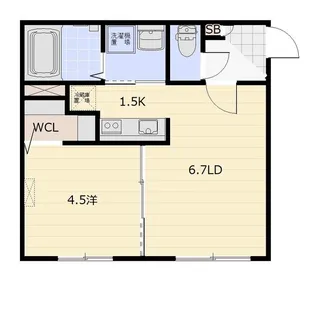 ラグジースペース白石【2階】の間取り