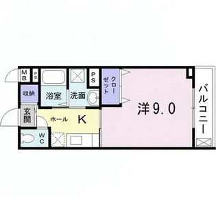 プルーリオン【1階】の間取り