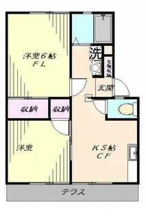 ツインハイムII【1階】の間取り