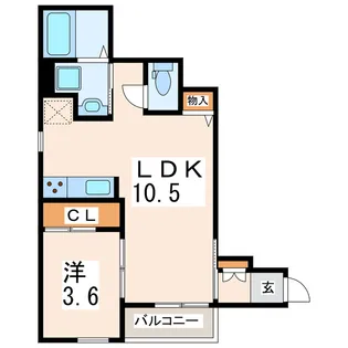 Charis水前寺(カリス水前寺)【2階】の間取り