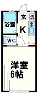 ルーブル仙川【1階】の間取り