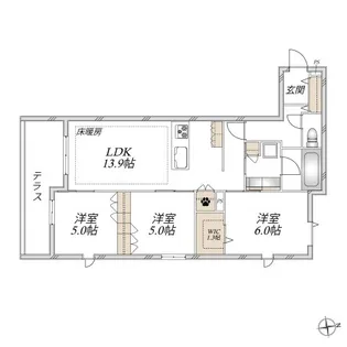 VESTA【1階】の間取り