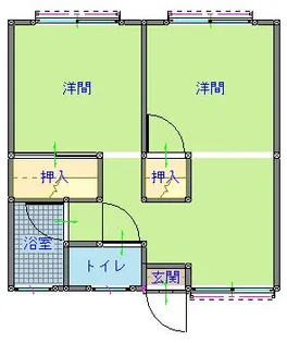 しあわせハイツ淡路岩屋【2階】の間取り