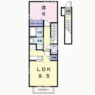 アンジェリート【2階】の間取り