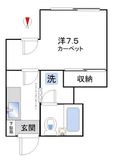 コーポ田渕【1階】の間取り
