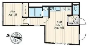 ボウ ベルズ ハウス笹塚【4階】の間取り