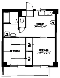 向原パークハイツ【3階】の間取り