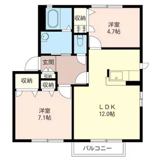 ボナールシャトーD【2階】の間取り