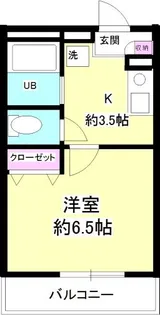 サザンフロント横浜伊勢町【2階】の間取り