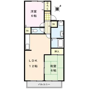 プロムナード野中C棟【1階】の間取り