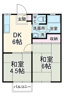 長田ハイツ【1階】の間取り