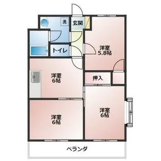 ニューフェニックスマスダ【3階】の間取り