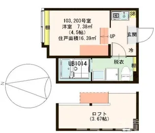 ハーモニーテラス柴又VII【1階】の間取り