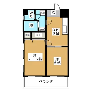 REGALO U 木町通【3階】の間取り