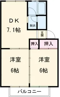 スカイコーポI【1階】の間取り