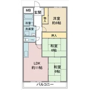 藤が丘第2ホフマンション【2階】の間取り