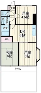 ホワイトコート習志野【1階】の間取り