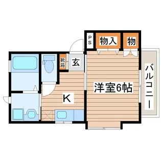 コーポストリーム【1階】の間取り