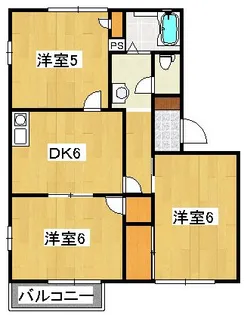 グランドール華蔵寺C【1階】の間取り