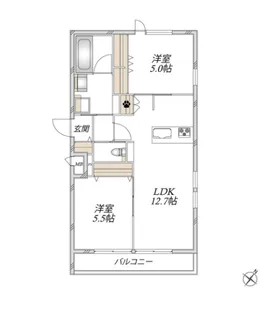【ヘーベルメゾン】(仮称)戸田市美女木メゾン【2階】の間取り