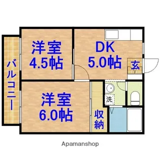 ギオンハイツ【1階】の間取り