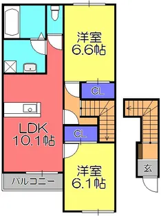 スターテラス22 A棟【2階】の間取り