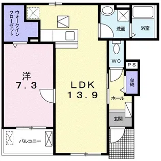 ニシルラッキーキャット【1階】の間取り