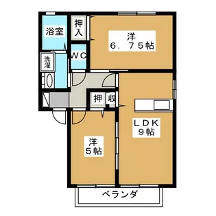 セジュール・ケイB【1階】の間取り