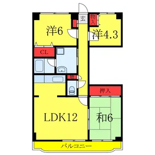 シャルマン5【6階】の間取り