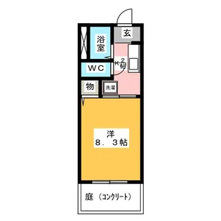 ドエル喜多山【1階】の間取り