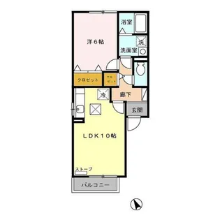 ファーストライフ B【1階】の間取り